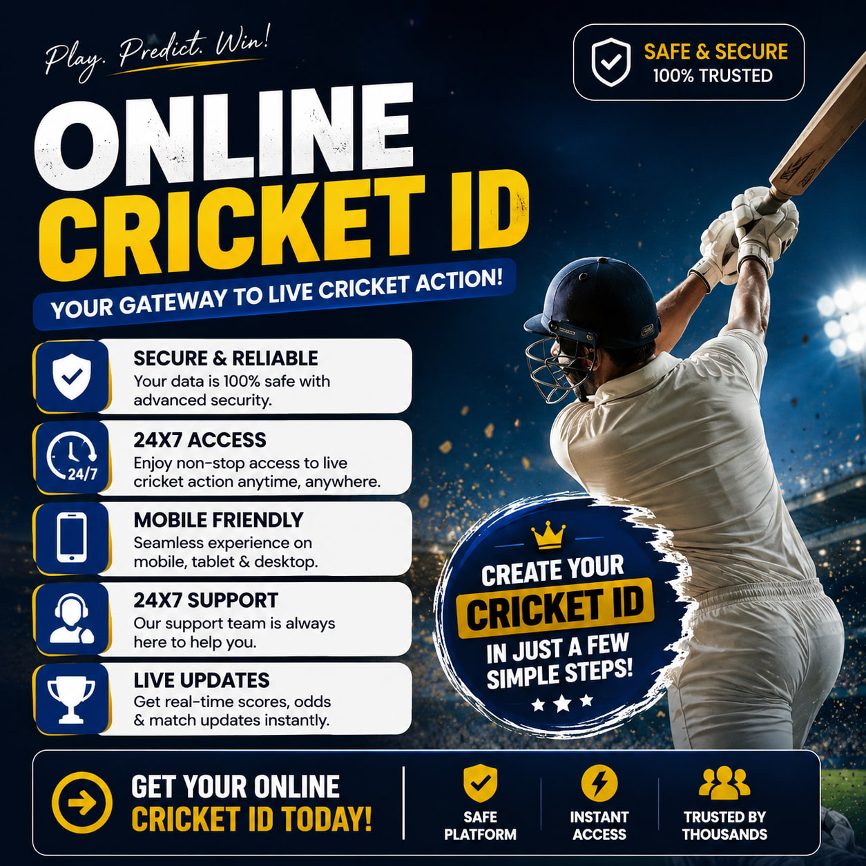 Online Cricket ID Platform